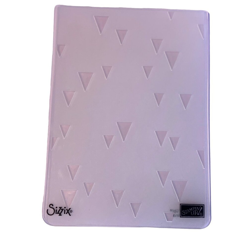 Stampin Up Falling Triangles Embossing Folder 4.5x6 Sizzix Craft Template